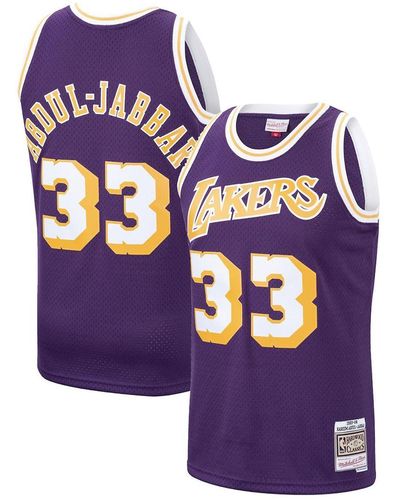 Mitchell and Ness Los Angeles Lakers Hyper Hoops Moto Long Sleeve Purple