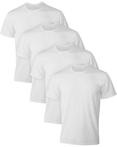 Hanes Ultimate X-temp 4-pk. Moisture-wicking Mesh T-shirts - White