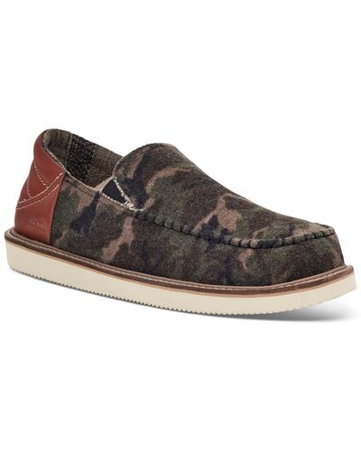 Sanuk Cozy Vibe Low Sm Camouflage Collapsible Heel Slippers - Brown