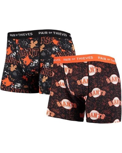Pair of Thieves San Francisco Giants Super Fit 2-pack Boxer Briefs Set - Red