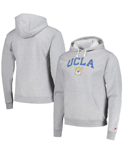 League Collegiate Wear Distressed Ucla Bruins Tall Arch Essential Pullover Hoodie - Gray