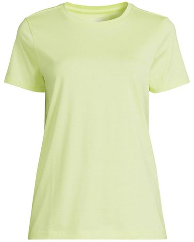 Lands' End Relaxed Supima Cotton Short Sleeve Crewneck T-shirt - Yellow