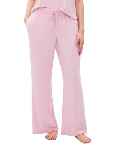 Gap Body Ribbed Drawstring Pajama Pants - Pink