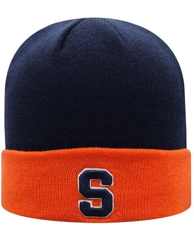 Top Of The World Navy And Orange Syracuse Orange Core 2-tone Cuffed Knit Hat - Blue