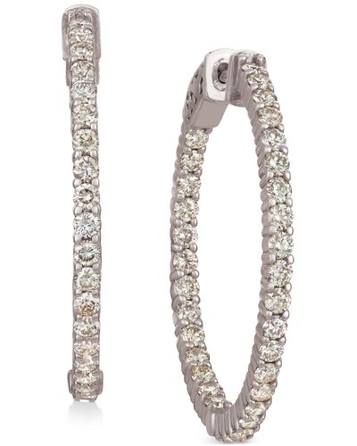 Le Vian Nude Diamond In & Out Hoop Earrings (2 Ct. T.w. - White