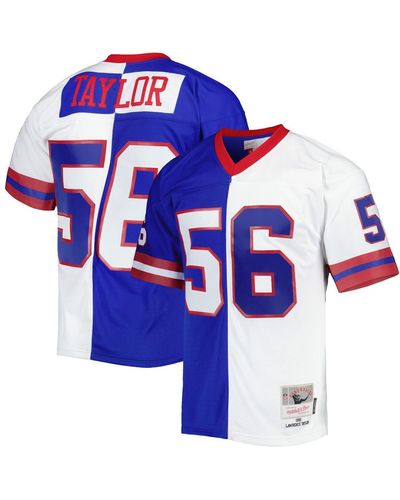 Mitchell & Ness Lawrence Taylor Royal And White New York Giants 1986 Split Legacy Replica Jersey - Blue