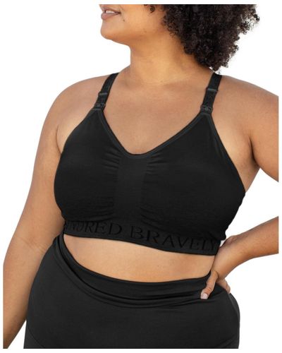 Kindred Bravely Plus Size Busty Sublime Hands-free Pumping & Nursing Sports Bra S - Black