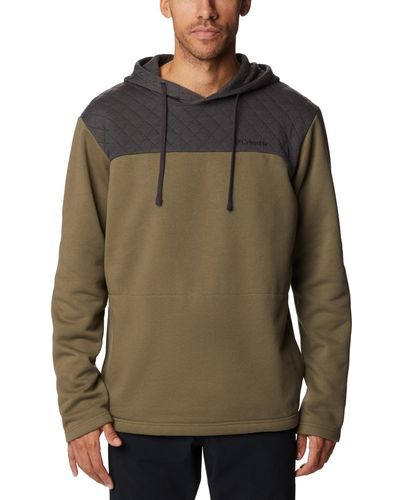 Columbia Hart Mountain Colorblocked Quilted Hoodie - Green