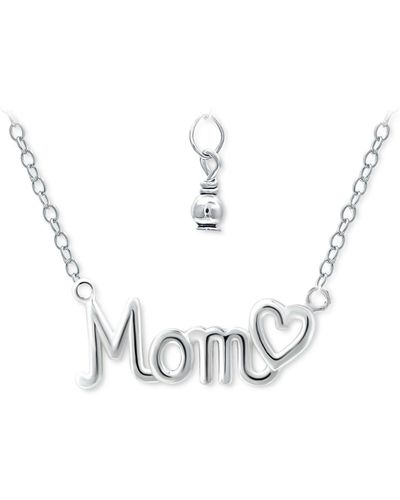 Giani Bernini Mom Heart Pendant Necklace - Metallic