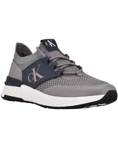 Calvin Klein Arnel Lace Up Sneakers - Gray