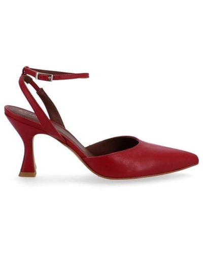 Alohas Cinderella Crystal Leather Pumps - Red