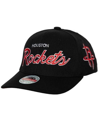 Mitchell & Ness Houston Rockets Mvp Team Script 2.0 Stretch-snapback Hat - Black
