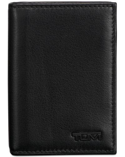 Tumi Leather Gusseted Card Case - Black