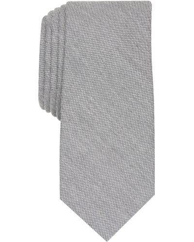 BarIII Dunbar Solid Slim Tie - Gray