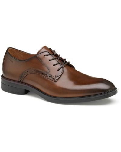Johnston & Murphy Ronan Plain Toe Dress Shoes - Brown