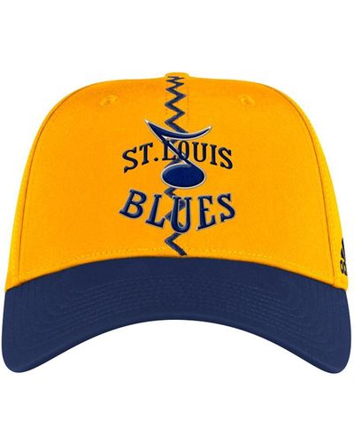 adidas St. Louis Blues Reverse Retro 2.0 Flex Fitted Hat - Yellow