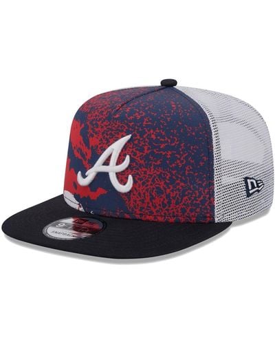 KTZ Atlanta Braves Court Sport 9fifty Snapback Hat - Purple
