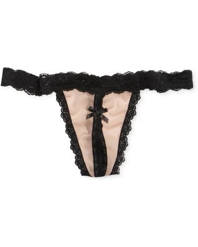 Hanky Panky After Midnight Racy Illusion Crotchless G-string 251302 - Black
