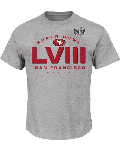 Fanatics San Francisco 49ers Super Bowl Lviii Big And Tall Made It T-shirt - Gray