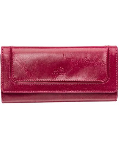 Mancini South Beach Rfid Secure Trifold Wallet - Red