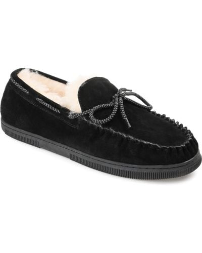 Territory Meander Moccasin Slippers - Black
