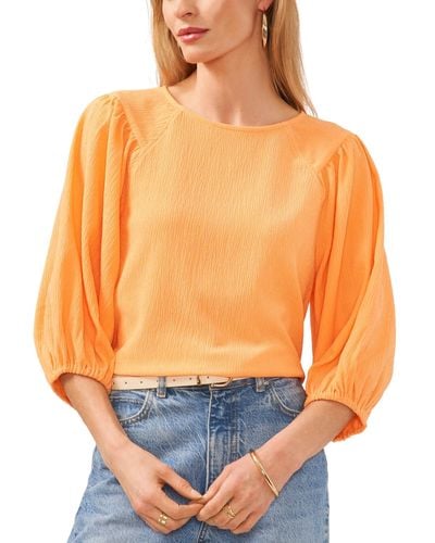 Vince Camuto Puff 3/4-sleeve Knit Top - Orange