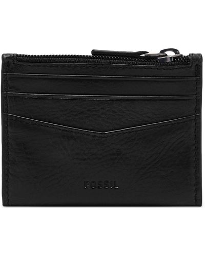 Fossil Andrew Zip Card Case - Black