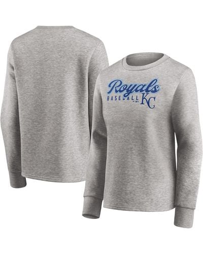 Fanatics Kansas City Royals Crew Pullover Sweater - Gray