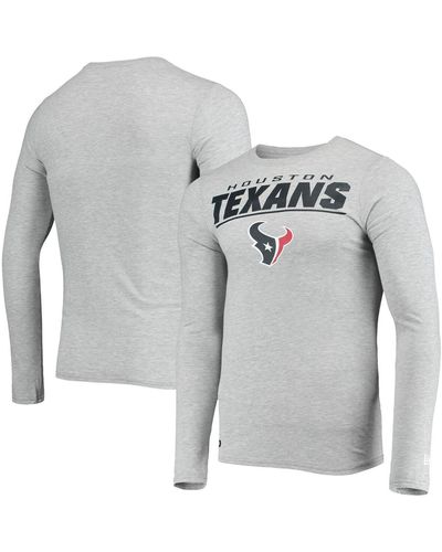 KTZ Houston Texans Combine Authentic Stated Long Sleeve T-shirt - Gray