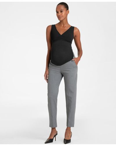 Seraphine Tapered Maternity Pants - Gray