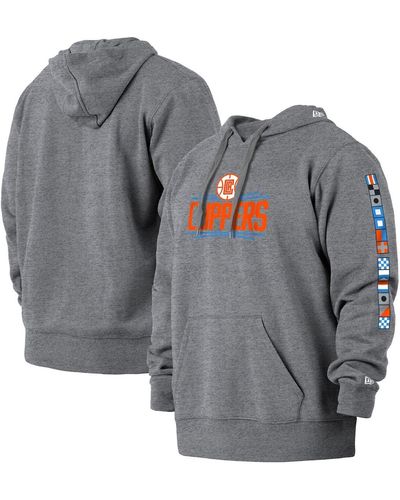 KTZ La Clippers 2021/22 City Edition Big And Tall Pullover Hoodie - Gray