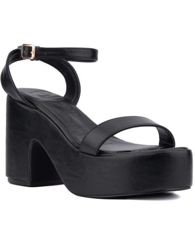 Olivia Miller Charmer Platform Heel Sandal - Black