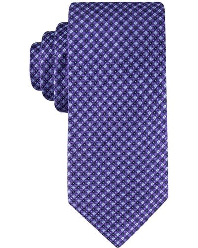 Tommy Hilfiger Micro-grid Tie - Purple