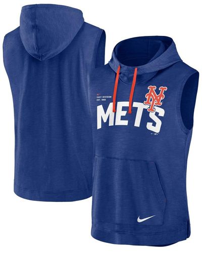 Nike New York Mets Athletic Sleeveless Hooded T-shirt - Blue