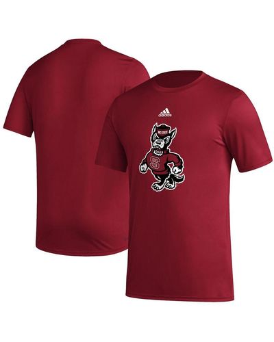 Men's adidas Red Louisville Cardinals Practice Basketball Pregame AEROREADY  Long Sleeve T-Shirt