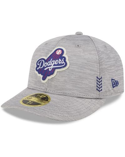 KTZ Los Angeles Dodgers 2024 Clubhouse Low Profile 59fifty Fitted Hat - Gray