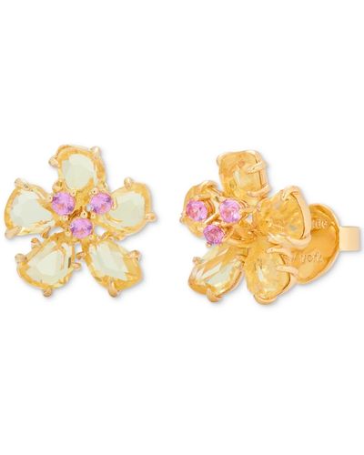 Kate Spade Gold-tone Paradise Flower Stud Earrings - Metallic