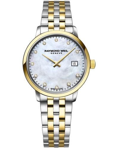 Raymond Weil Swiss Toccata Diamond-accent Two-tone Stainless Steel Bracelet Watch 29mm - Metallic