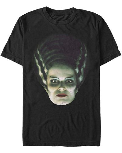 Fifth Sun Universal Monsters Frankenstein's Bride Big Face Short Sleeve T-shirt - Black