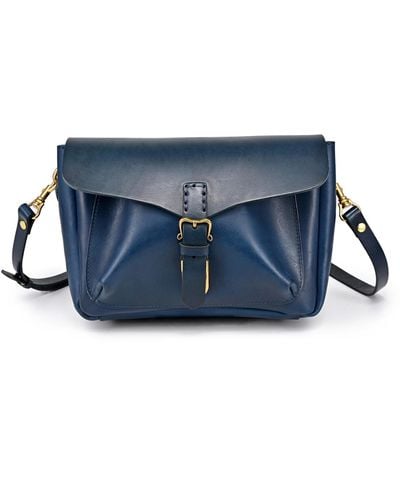 Old Trend Genuine Leather Isla Crossbody Bag - Blue