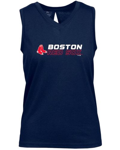 Levelwear Boston Red Sox Paisley Chase V-neck Tank Top - Blue