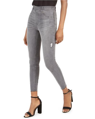 Spanx Distressed Skinny Jeans - Gray