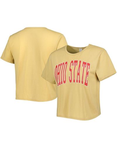 ZooZatZ Ohio State Buckeyes Core Fashion Cropped T-shirt - Yellow