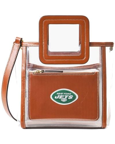 STAUD New York Jets Clear Mini Shirley Bag - Orange
