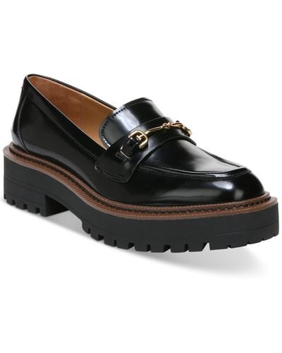 Sam Edelman Laurs Leather Lug Sole Loafers - Black