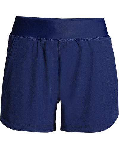 Lands' End Curvy Fit 5" Quick Dry Swim Shorts - Blue