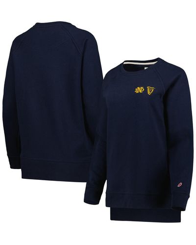 League Collegiate Wear Notre Dame Fighting Irish Guinness Academy Raglan Sweatshirt - Blue