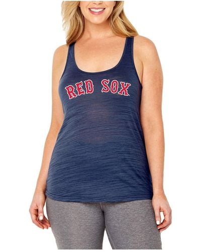 Soft As A Grape Boston Red Sox Plus Size Swing For The Fences Racerback Tank Top - Blue