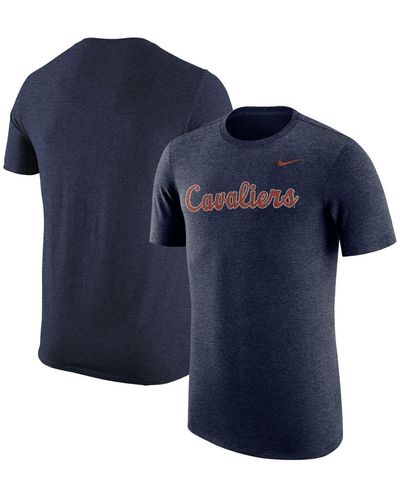Nike Virginia Cavaliers Vintage-like Logo Tri-blend T-shirt - Blue