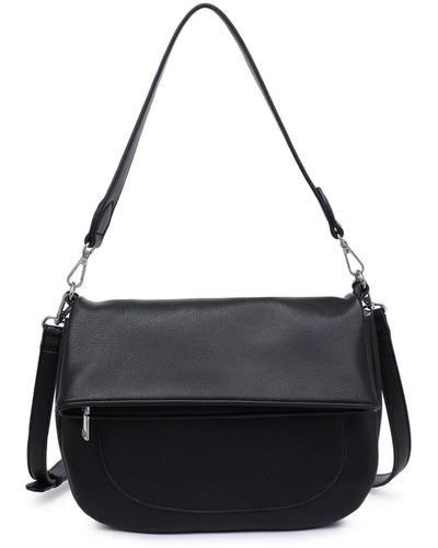 Moda Luxe Solid Black Crossbody Bag One Size - 65% off